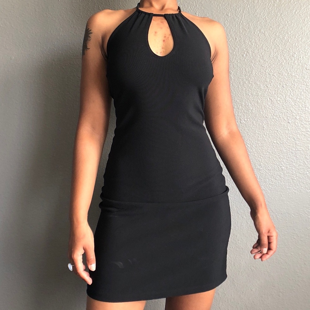 Little Black Halter Dress